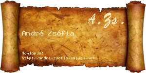 André Zsófia névjegykártya